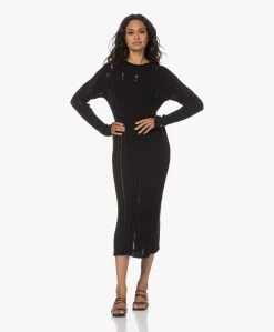 Róhe Drop Needle Raw Gebreide Jurk - Zwart -JAMES PERSE WINKEL 230608 9d801c3e ce98 4595 bbe0 b72bf3ed91bb