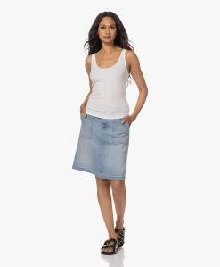 Closed Worker Denim A-Lijn Rok - Medium Blue -JAMES PERSE WINKEL 230608 b477ca9a 9f96 4b42 938f 4a3ecf2c904a