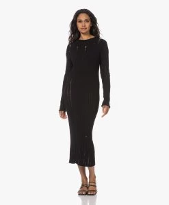 Róhe Drop Needle Raw Gebreide Jurk - Zwart -JAMES PERSE WINKEL 230608 c3a7482d 480a 4431 a103 3b0a90e1bf62