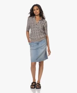 Closed Worker Denim A-Lijn Rok - Medium Blue -JAMES PERSE WINKEL 230608 efaffef1 8ab4 4148 8e34 5a7599bd2ec1