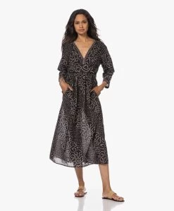 Xírena Juliana Midi Print Jurk - Black Jewel -JAMES PERSE WINKEL 230608 f224eb42 4b62 42d7 a111 bc71880961c2