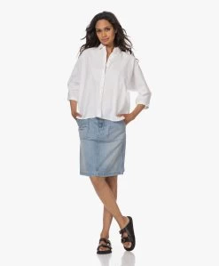 Closed Worker Denim A-Lijn Rok - Medium Blue -JAMES PERSE WINKEL 230608 ff621f19 2272 43c0 bc45 1c0d3cbc6bc1