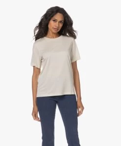 By Malene Birger Aleah Lyocell T-Shirt - Whisper White -JAMES PERSE WINKEL 230613 6011fad9 7849 4f02 af72 bf9967b1bcd6