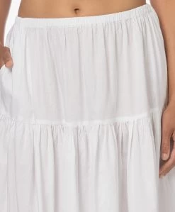 Enza Costa Cool Cotton Tiered Maxi Rok - Wit -JAMES PERSE WINKEL 230614 1cdd90cf de06 42a8 9dbb 82036b91242f