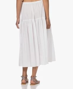 Enza Costa Cool Cotton Tiered Maxi Rok - Wit -JAMES PERSE WINKEL 230614 4a216b40 bfe0 4d41 a853 ebdc05b042b0