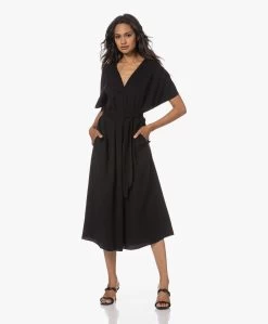 Vince Belted Lyocell Midi Jurk - Zwart -JAMES PERSE WINKEL 230614 5f9e4cf4 83db 43d5 b546 4dd0ed75e873