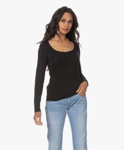 No Man'S Land Basic Viscose Longsleeve - Zwart -JAMES PERSE WINKEL 230614 9586916e 5fa3 45f6 a5b3 9182dc86e517