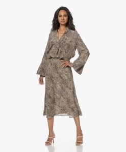 By Malene Birger Bosha Midi Slangenprint Rok - Zwart/Beige -JAMES PERSE WINKEL 230614 9da1e65a e096 40cd b254 e4acb04cc159