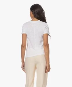 American Vintage Sonoma Katoenen Slub T-Shirt - Wit -JAMES PERSE WINKEL 230614 cd3a7da5 6c52 4359 a432 5dca78d639fb