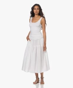 Enza Costa Cool Cotton Tiered Maxi Rok - Wit -JAMES PERSE WINKEL 230614 e811afc3 34f8 488b acb5 9ac0066df96b