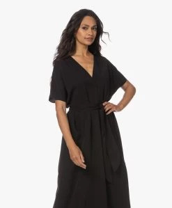 Vince Belted Lyocell Midi Jurk - Zwart -JAMES PERSE WINKEL 230614 f5f7ba64 91b4 4e65 a056 c0a49b216726