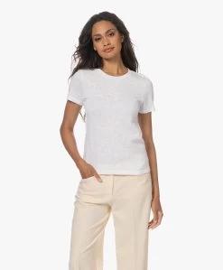 American Vintage Sonoma Katoenen Slub T-Shirt - Wit