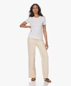 American Vintage Sonoma Katoenen Slub T-Shirt - Wit -JAMES PERSE WINKEL 230614 f928eebe 9ad7 4294 b6b7 6f9b6cbe286d