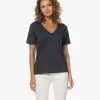 By-Bar Lilly Tencelmix V-Hals T-Shirt - Midnight