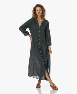 By-Bar Loulou Gesmokte Maxi Jurk - Pine Forest -JAMES PERSE WINKEL 230620 3098c319 9fb6 4177 a711 dae665c3b1cb