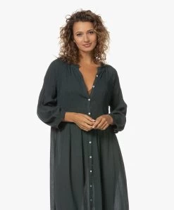 By-Bar Loulou Gesmokte Maxi Jurk - Pine Forest -JAMES PERSE WINKEL 230620 baede23d e83e 4ab2 a48e d15462d1f376