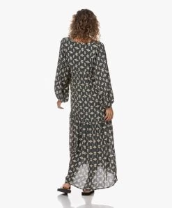 By-Bar Hayley Baski Print Viscose Maxi Jurk - Donkergroen/Crème -JAMES PERSE WINKEL 230620 d09ba36b 8299 4983 82b8 72c31cea75f9