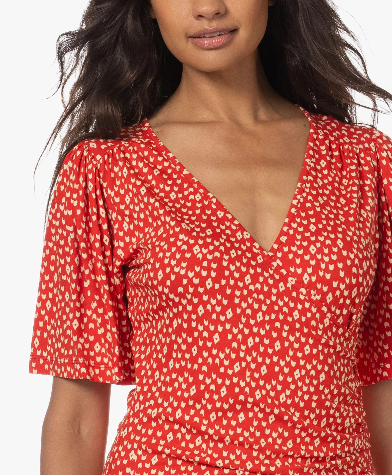 Plein Publique La Clarice Jersey Print Jurk - Bright Red 8 Plein Publique La Clarice Jersey Print Jurk - Bright Red - Afbeelding 6