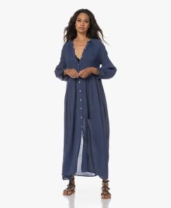 By-Bar Loulou Gesmokte Maxi Jurk - Insignia Blue -JAMES PERSE WINKEL 230622 1f9d257e d5b4 44c1 8ccd 019b32180eda