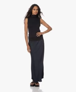 Woman By Earn Bo Satijnen Maxi Rok - Navy -JAMES PERSE WINKEL 230622 3fbd57b1 7876 4a34 a33b baafa2ec0d89