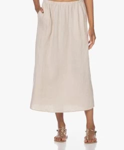 Xírena Lorette Linnen Rok - Wheat