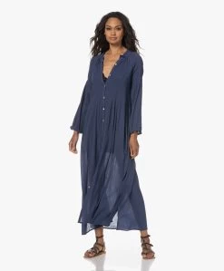 By-Bar Loulou Gesmokte Maxi Jurk - Insignia Blue -JAMES PERSE WINKEL 230622 82b8dcdb 045d 432b 8689 20519899df73