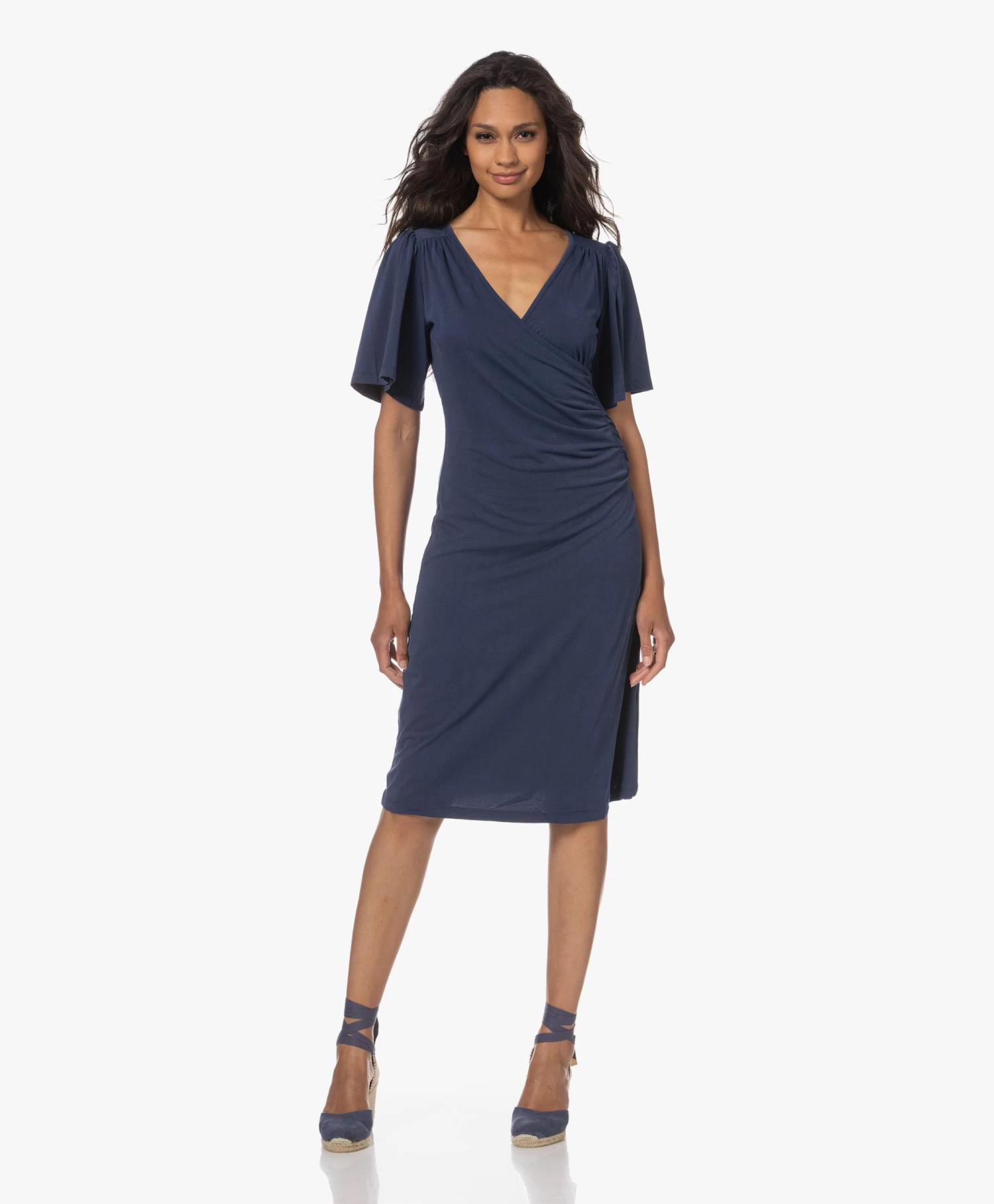 Plein Publique La Clarice Modalmix Jersey Jurk - Kobaltblauw 15 Plein Publique La Clarice Modalmix Jersey Jurk - Kobaltblauw - Afbeelding 13