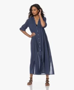 By-Bar Loulou Gesmokte Maxi Jurk - Insignia Blue -JAMES PERSE WINKEL 230622 c187d9d7 f146 4400 96d7 df6b43bacf3d
