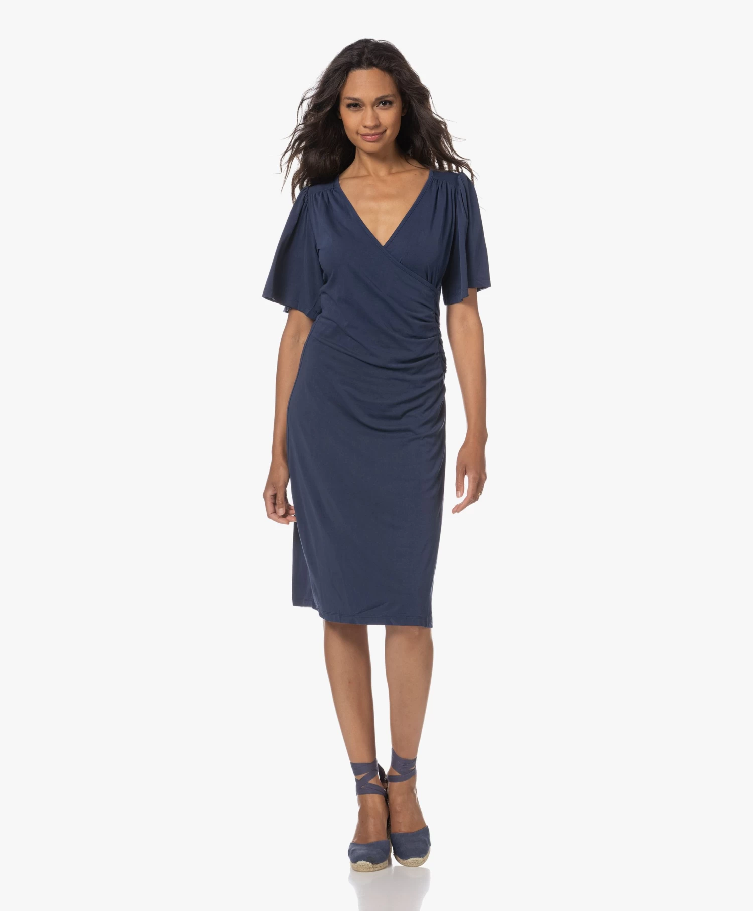 Plein Publique La Clarice Modalmix Jersey Jurk - Kobaltblauw 13 Plein Publique La Clarice Modalmix Jersey Jurk - Kobaltblauw - Afbeelding 11