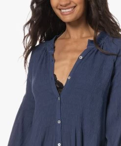 By-Bar Loulou Gesmokte Maxi Jurk - Insignia Blue -JAMES PERSE WINKEL 230622 d4541d98 9d80 4873 9c6a 89c0723ff1e9