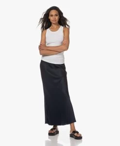 Woman By Earn Bo Satijnen Maxi Rok - Navy -JAMES PERSE WINKEL 230622 f6be62e5 7c74 4ce1 8622 c52a6da4637b