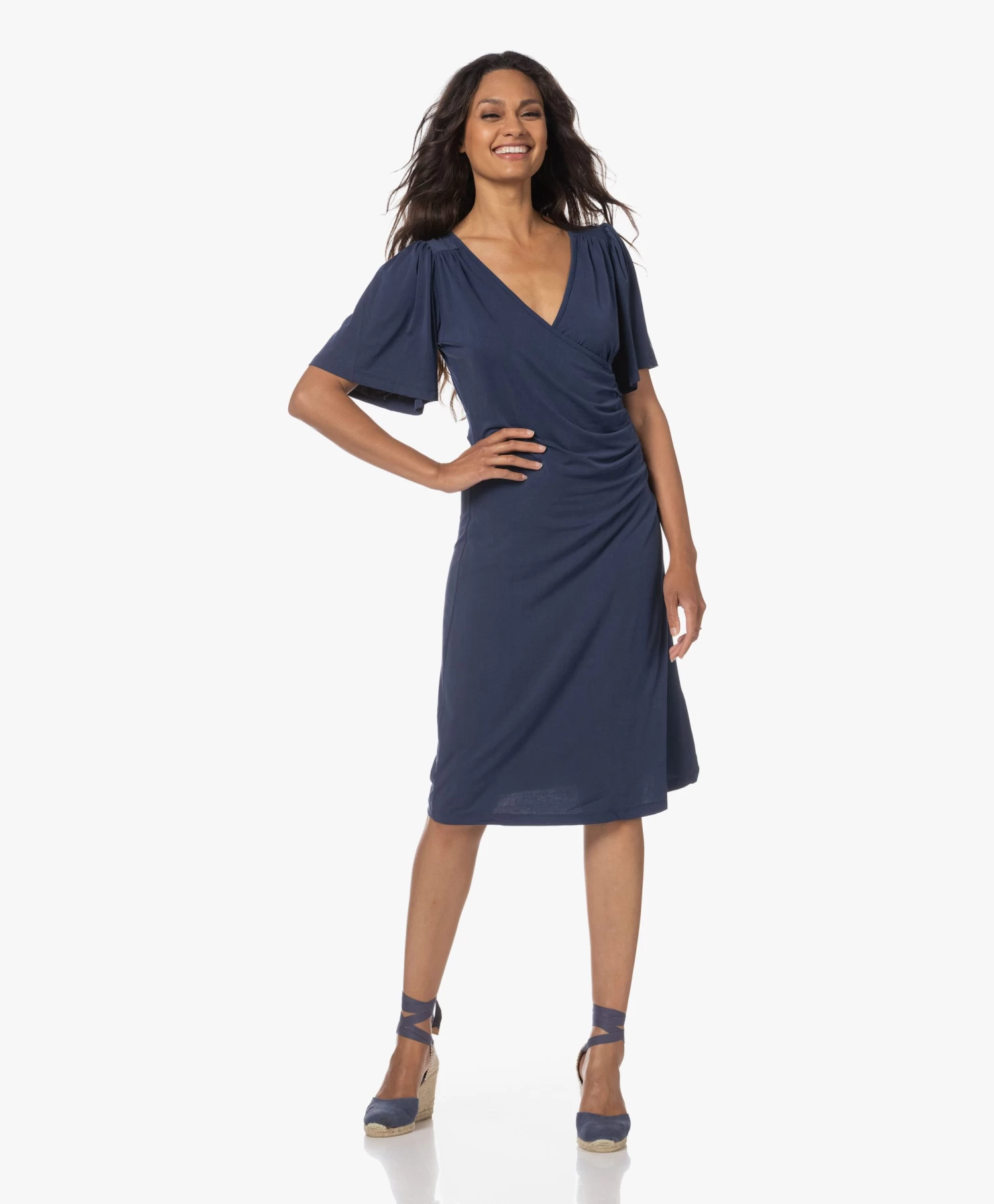 Plein Publique La Clarice Modalmix Jersey Jurk - Kobaltblauw 10 Plein Publique La Clarice Modalmix Jersey Jurk - Kobaltblauw - Afbeelding 8