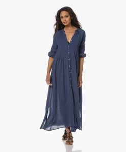 By-Bar Loulou Gesmokte Maxi Jurk - Insignia Blue -JAMES PERSE WINKEL 230622 f6f2a18d 0104 4c1c 89fa f156a606177c