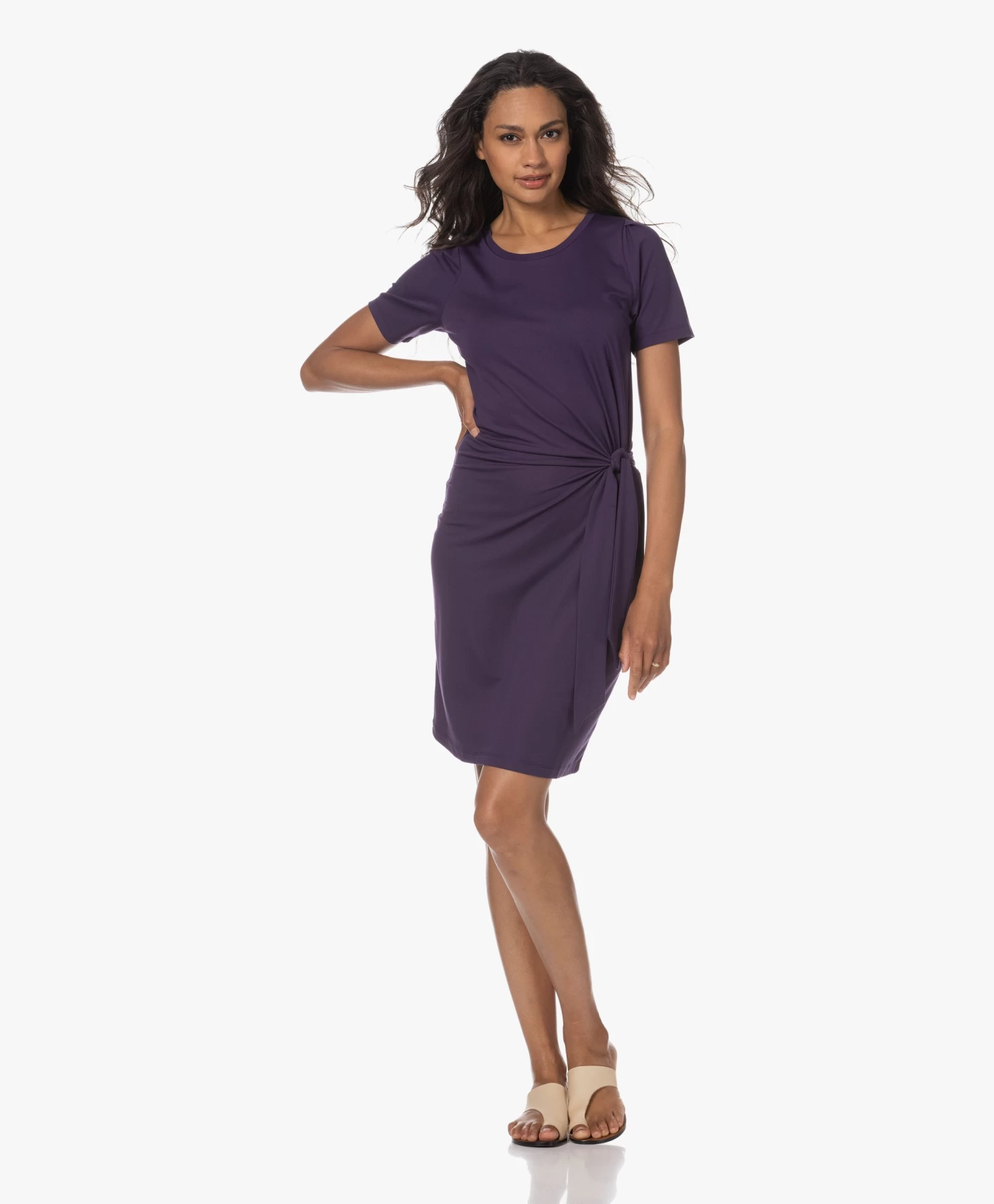 Plein Publique La Fee Jersey Wikkeljurk - Dark Violet 8 Plein Publique La Fee Jersey Wikkeljurk - Dark Violet - Afbeelding 6