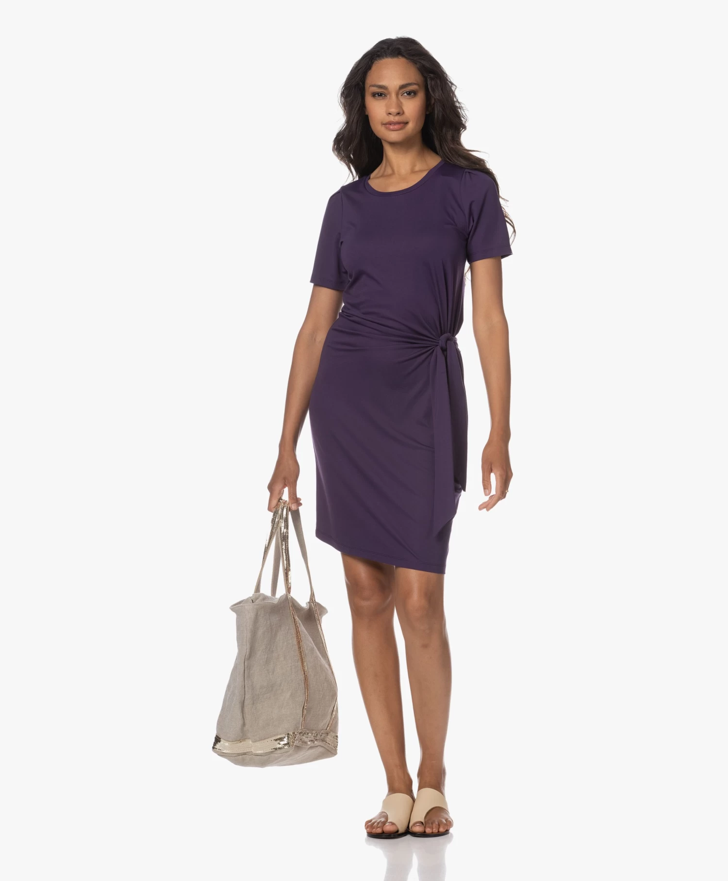 Plein Publique La Fee Jersey Wikkeljurk - Dark Violet 4 Plein Publique La Fee Jersey Wikkeljurk - Dark Violet - Afbeelding 2