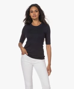 Closed Modalmix Rib T-Shirt - Dark Night -JAMES PERSE WINKEL 230627 9c54bed4 0c59 42c0 9756 8aa6b6a05ad4