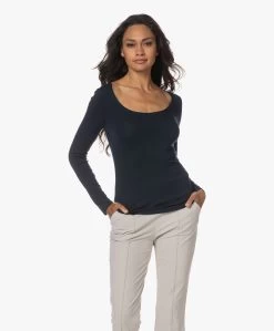 No Man'S Land Basic Viscose Longsleeve - Dark Sapphire -JAMES PERSE WINKEL 230627 cb11bc46 3ac2 4913 9186 aedb27a68cf3