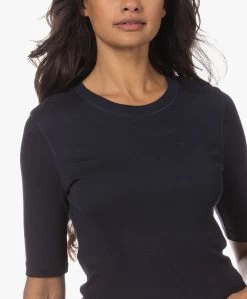 Closed Modalmix Rib T-Shirt - Dark Night -JAMES PERSE WINKEL 230627 d202f866 2078 421e 8b79 8c2f68776240