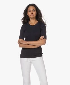 Closed Modalmix Rib T-Shirt - Dark Night -JAMES PERSE WINKEL 230627 d7d9e26f 97e7 4a1f b09d 94f49c7a32a2