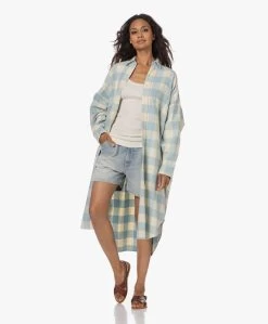Denimist Flanellen Blousejurk Met Vichy Ruit - Lichtblauw/Ecru -JAMES PERSE WINKEL 230629 0678959d 6312 4241 988e 05cac0c72571