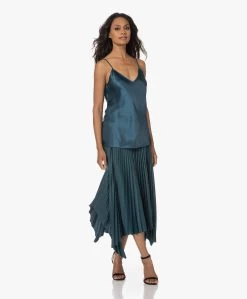 Joseph Ade Plissé Satijnen Midi Rok - Dark Teal -JAMES PERSE WINKEL 230629 069ab195 cfdc 418f 9403 1e56fef8d4d1