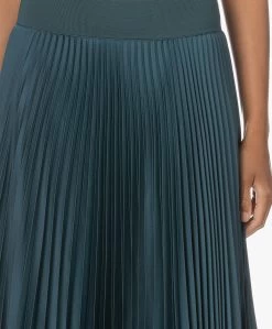 Joseph Ade Plissé Satijnen Midi Rok - Dark Teal -JAMES PERSE WINKEL 230629 2916f72b 4170 492f 85de f2bb4ca77f0d