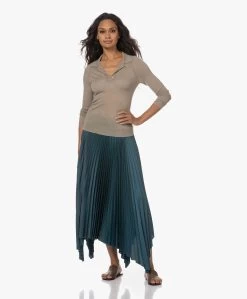 Joseph Ade Plissé Satijnen Midi Rok - Dark Teal -JAMES PERSE WINKEL 230629 363d8418 765b 4d44 95a6 17462a29398d