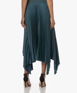 Joseph Ade Plissé Satijnen Midi Rok - Dark Teal -JAMES PERSE WINKEL 230629 5c6511e9 7401 4f24 97c3 b8dc8450e87d