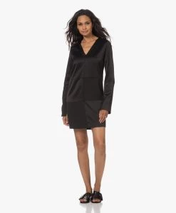 Róhe Satijnen Patchwork Jurk - Zwart -JAMES PERSE WINKEL 230629 7b30248c 018a 4831 bb3e 124f70c454c7