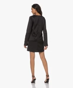 Róhe Satijnen Patchwork Jurk - Zwart -JAMES PERSE WINKEL 230629 93ac657d 9f14 4868 8468 323e09fbd960