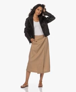 Vince Linnen-Viscose Midi Wikkelrok - Sandshell -JAMES PERSE WINKEL 230629 b18e5c66 a074 4283 827b 60243a999650