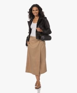 Vince Linnen-Viscose Midi Wikkelrok - Sandshell -JAMES PERSE WINKEL 230629 b6c4cbe9 3859 422b bd30 9623899d032e