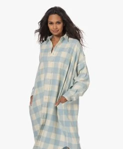 Denimist Flanellen Blousejurk Met Vichy Ruit - Lichtblauw/Ecru -JAMES PERSE WINKEL 230629 c4e3aa90 ba24 4428 ab19 5cc8974c0a77