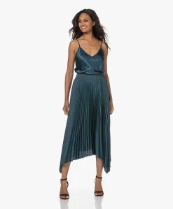 Joseph Ade Plissé Satijnen Midi Rok - Dark Teal -JAMES PERSE WINKEL 230629 e5b353e8 ce09 4df8 a8af abbc203a1745